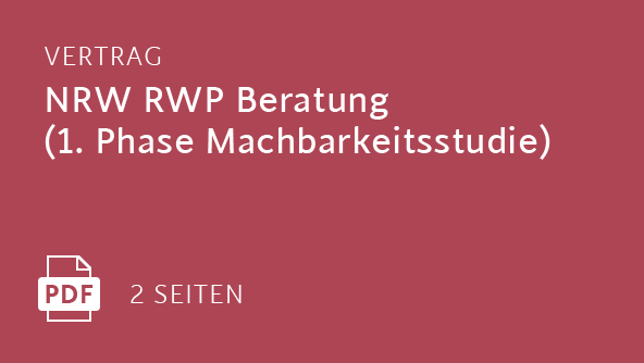 NRW RWP Beratung (Erste Phase Machbarkeitsstudie)
